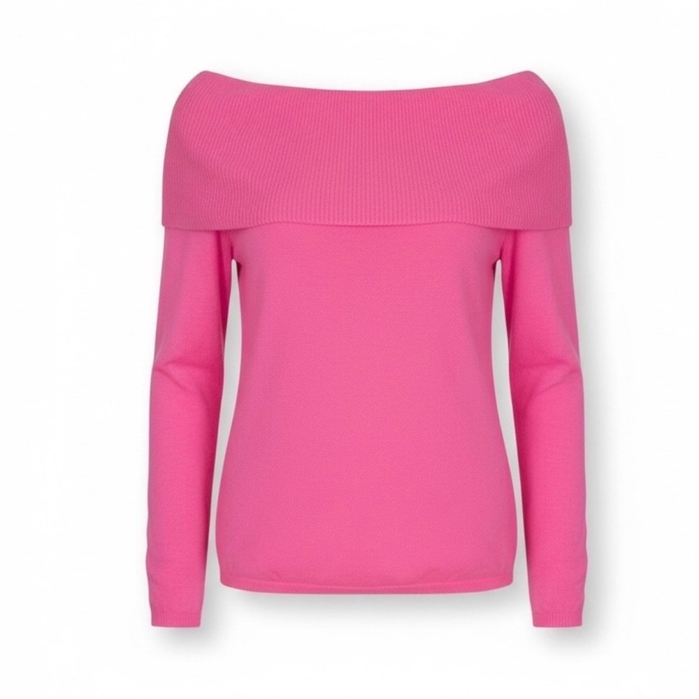 Lilly Pulitzer‎ Christin Off Shoulder Sweater Prosecco Pink Cashmere Blend XS